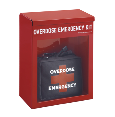 Victor Non-Locking Overdose Cabinet, Red (PB2959)