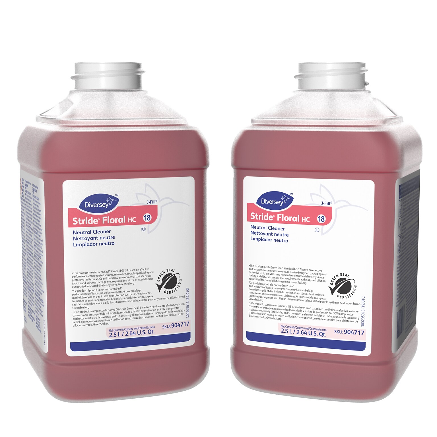 Stride HC Floor Cleaner, Floral, 84.5 Oz., 2/Carton (904717)