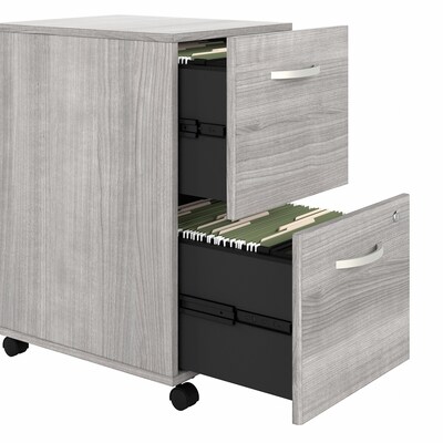 Bush Business Furniture Studio A 2-Drawer Mobile Vertical File Cabinet, Letter/Legal Size, Lockable, Platinum Gray(SDF116PGSU-Z)