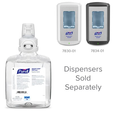 PURELL HEALTHY SOAP Foaming Hand Soap Refill for CS8 Dispenser, 1200 ml, 2/Carton (7874-02)