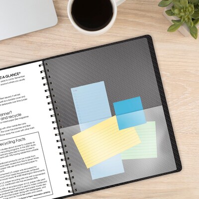 2026 AT-A-GLANCE Contemporary 8.25" x 11" Weekly & Monthly Planner, Faux Leather Cover, Charcoal (70-950X-45-26)