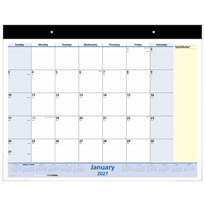 2027 AT-A-GLANCE QuickNotes 21.75 x 17 Monthly Desk Pad Calendar (SK700-00-27)