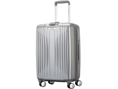 Samsonite Opto 3 19.29" Hardside Carry-On Suitcase, 4-Wheeled Spinner, TSA Checkpoint Friendly, Silver (147074-7722)