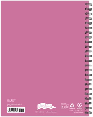 2025-2026 Willow Creek Gold Geode 6.5 x 8.5 Academic Year Weekly & Monthly Planner, Multicolored (