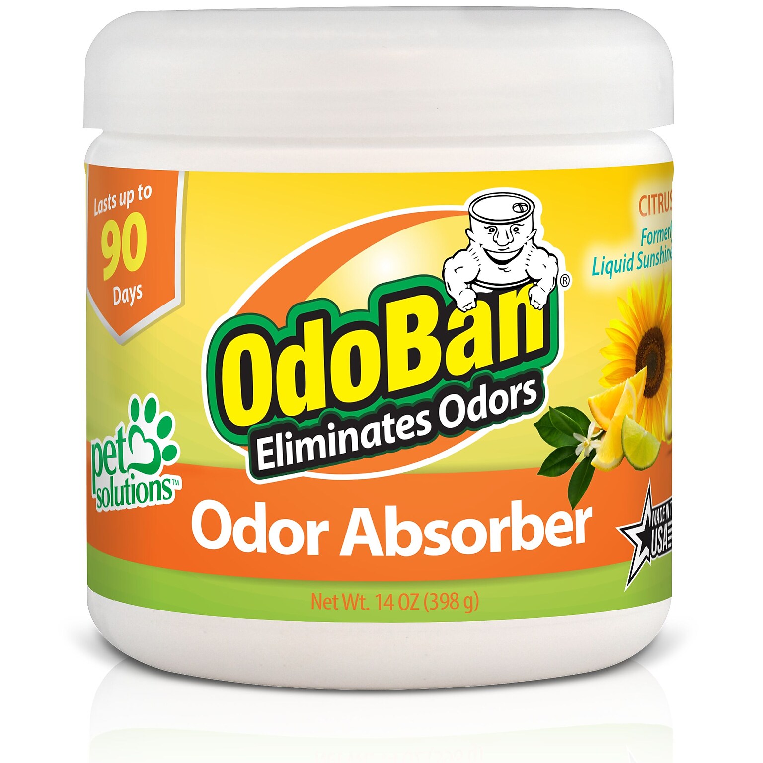 OdoBan Deodorizer Solid, Citrus Scent, 14 oz. (9735K61-14Z12D)