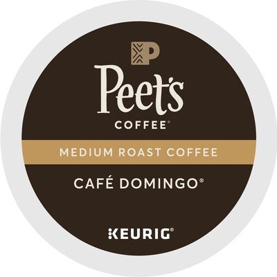 Peet's Coffee Cafe Domingo Coffee Keurig K-Cup Pod, Medium Roast, 88/Box (6543CT)