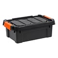 Iris 13 Quart Heavy Duty Store-It-All Plastic Latching Storage Tote, Black, 6/Pack (500151)