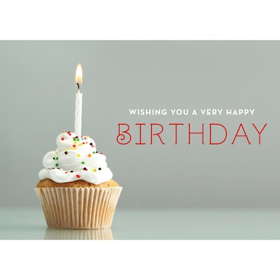Sweet Wishes Birthday Greeting Cards; Stock Verse Included; Boxed Set of 25 Cards and Envelopes