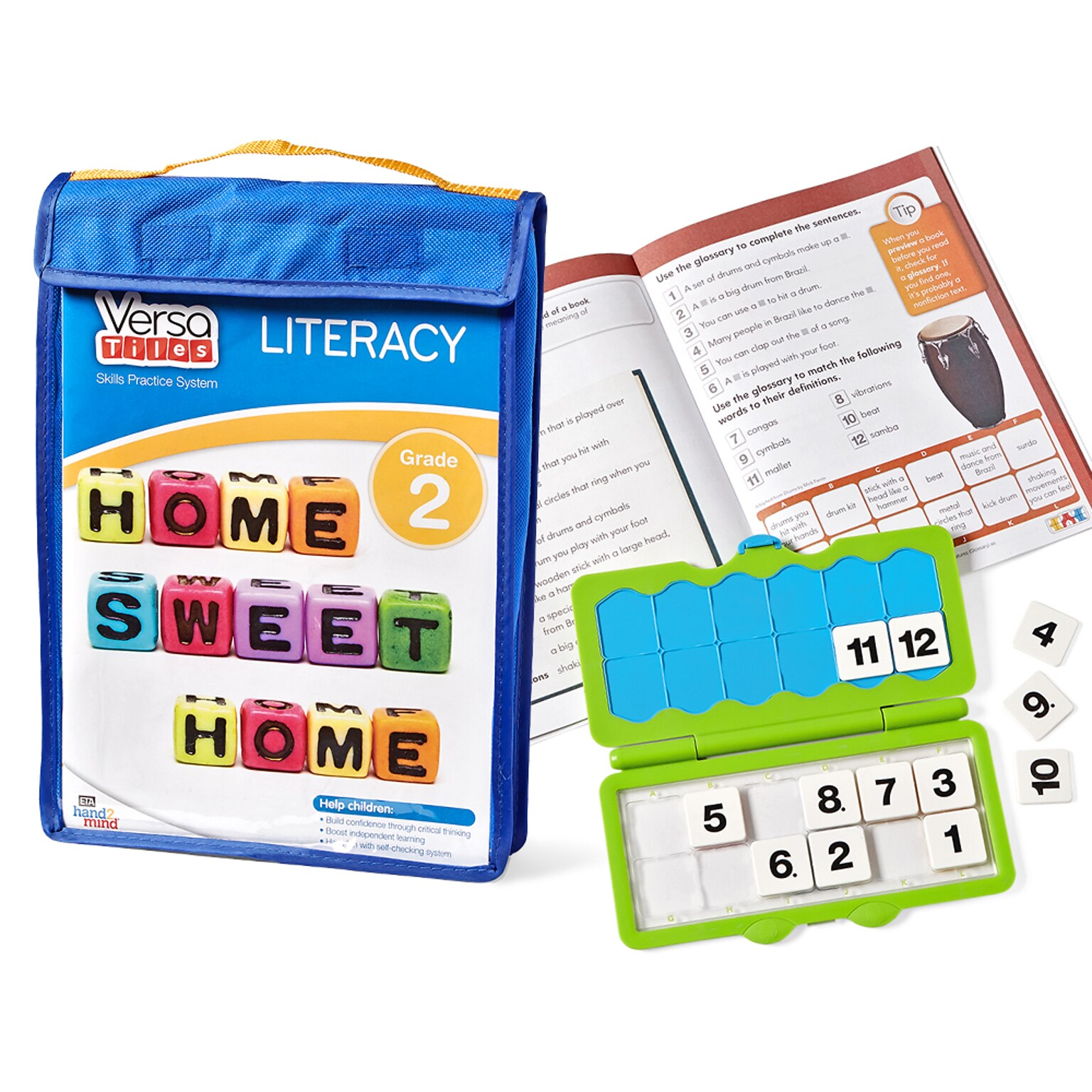 hand2mind VersaTiles Grade 2 Literacy Take Along Pack, Multicolored (85868)