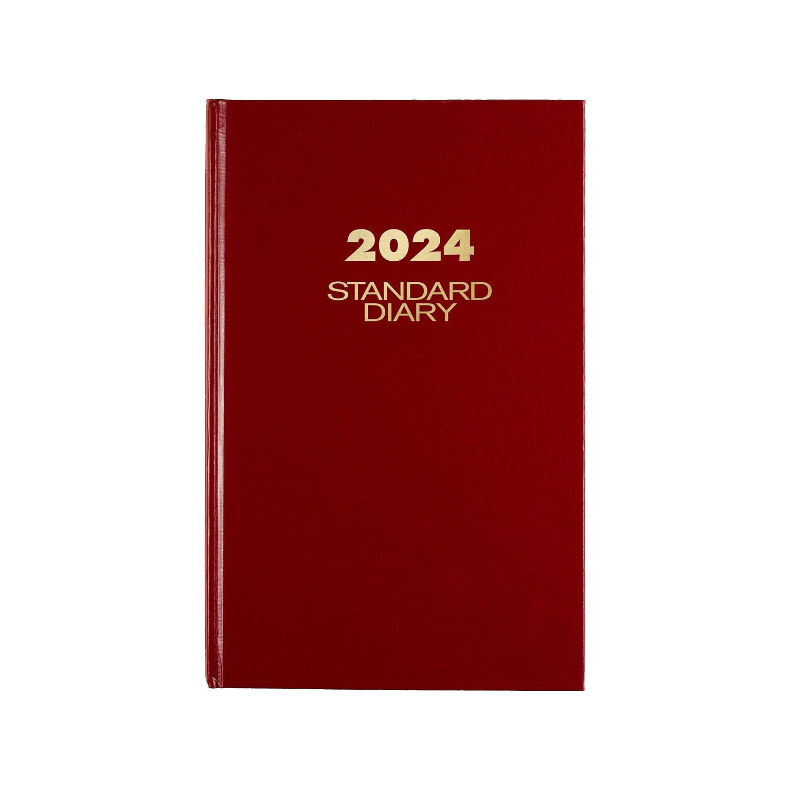 2024 AT-A-GLANCE Standard Diary 7.75 x 12 Daily Diary, Hardsided Cover, Red/Gold (SD376-13-24)