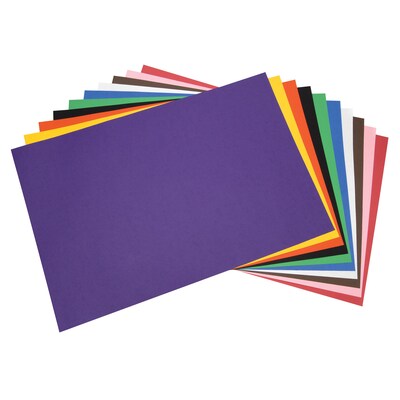 Tru-Ray 12" x 18" Construction Paper, Assorted Colors, 50 Sheets/Pack, 5 Packs/Bundle (PAC103063-5)