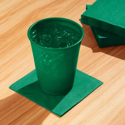 Creative Converting Touch of Color Plastic Cups, Emerald Green, 240/Carton (28112081)
