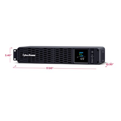 Cyberpower PFC Sinewave 1500VA 2U UPS, 8 Outlet, Black (CP1500PFCRM2U)
