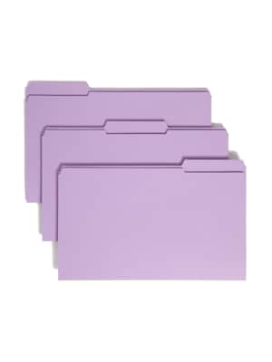 Smead File Folders, Reinforced 1/3-Cut Tab, Legal Size, Lavender, 100/Box (17434)