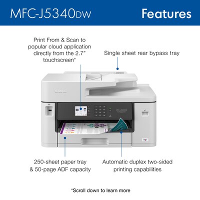Brother MFC-J5340DW Wireless Color All-in-One Inkjet Printer (MFCJ5340DW)