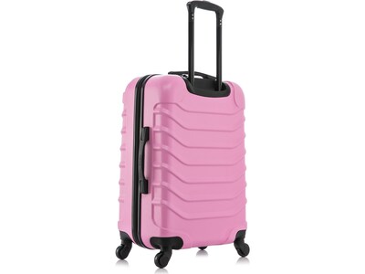 InUSA Endurance 24" Hardside Suitcase, 4-Wheeled Spinner, TSA Checkpoint Friendly, Pink (IUEND00M-PNK)