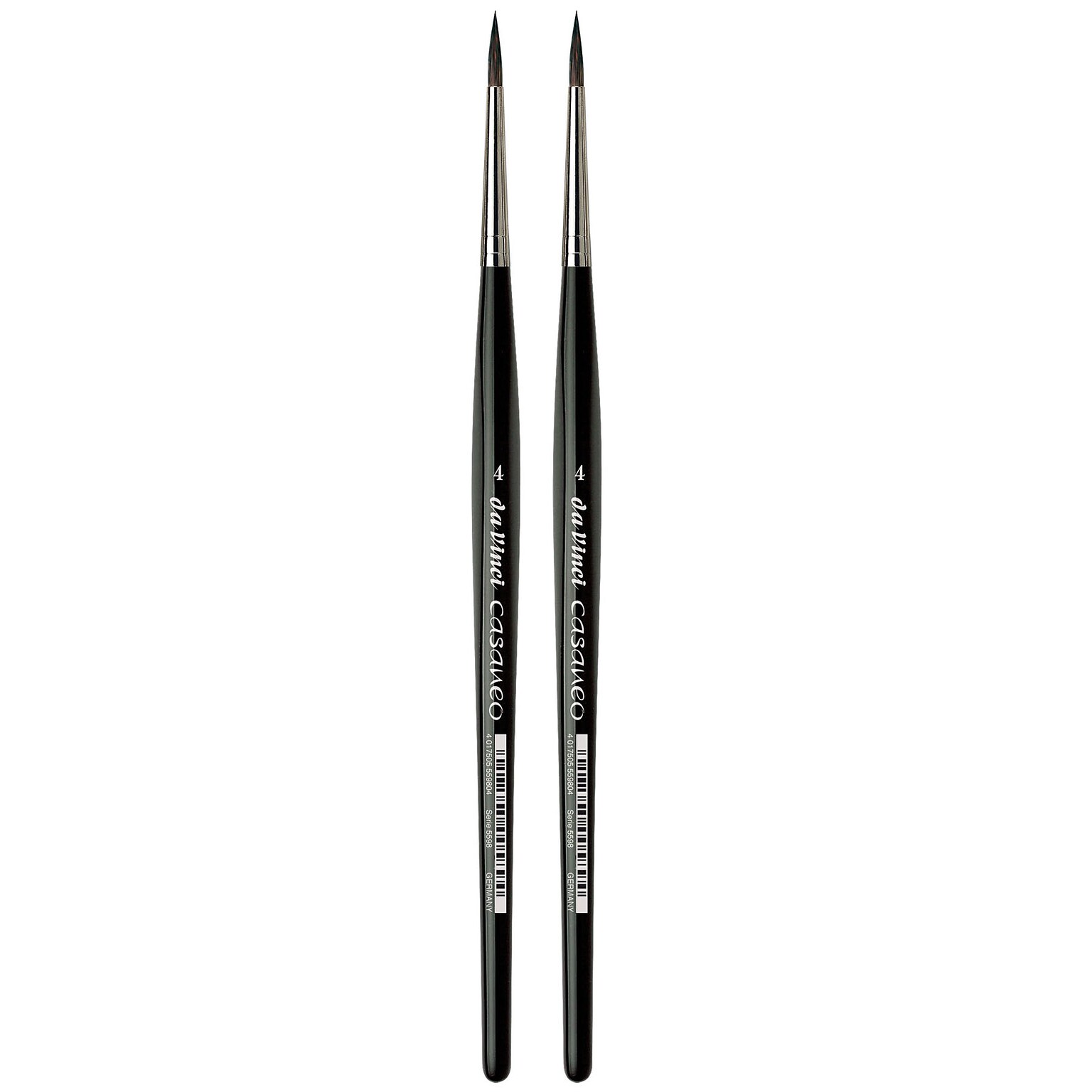 da Vinci CASANEO Mixed Media Synthetic Bristle, Round Brush, 2/Pack (DVXVA55984-2)