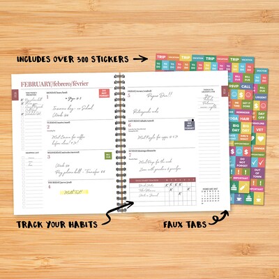 2027 Willow Creek Starry Night 6.5" x 8.5" Calendar Year Weekly & Monthly Standard Planner, Assorted Colors (66348)