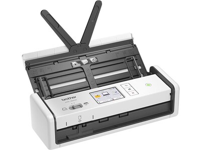 Brother ADS-1800W Wireless Duplex Portable Document Scanner, White/Black