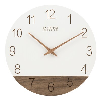 La Crosse Clock 12 Sierra Wood Quartz Analog Wall Clock (404-3630B)