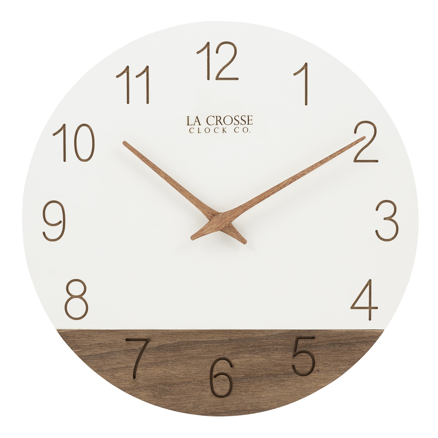La Crosse Clock 12 Sierra Wood Quartz Analog Wall Clock (404-3630B)