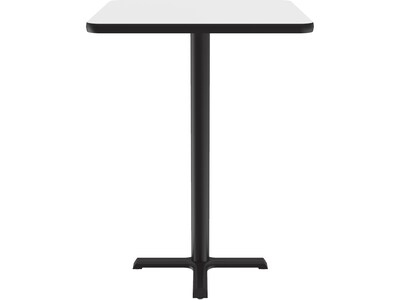 Correll Square-Shaped Dry-Erase Markerboard Cafe Table, 24 x 24, Frosty White/Black (BXB24DES-80)