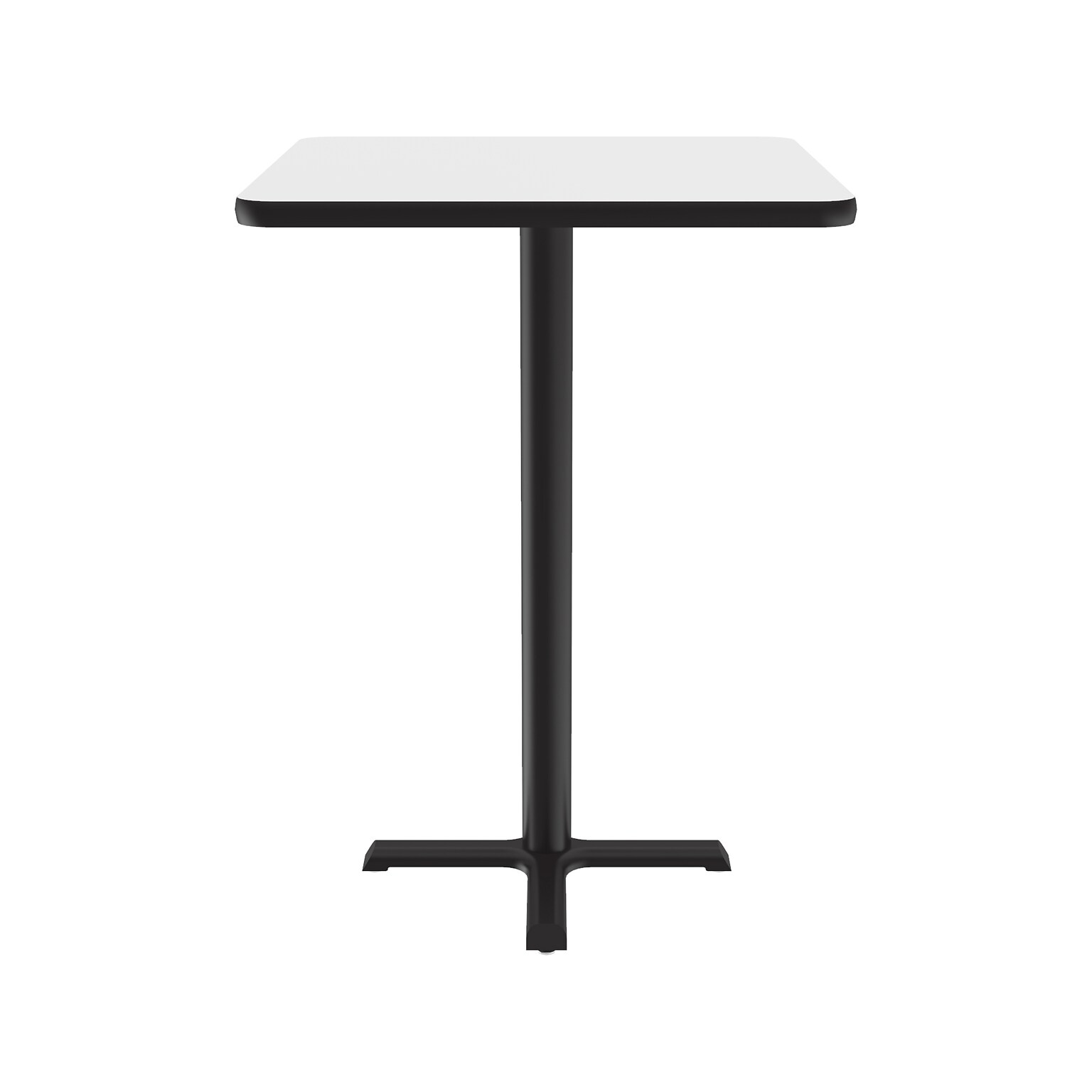 Correll Square-Shaped Dry-Erase Markerboard Cafe Table, 24 x 24, Frosty White/Black (BXB24DES-80)