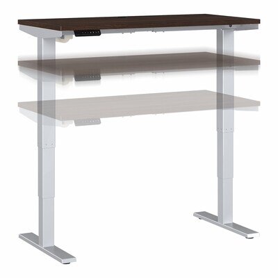 Bush Business Furniture Move 40 Series 28-48 Adjustable Standing Desk, Black Walnut/Cool Gray Meta