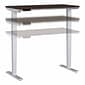 Bush Business Furniture Move 40 Series 28-48 Adjustable Standing Desk, Black Walnut/Cool Gray Meta