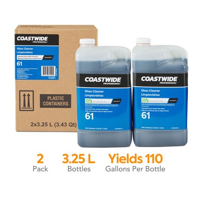 Coastwide Professional Glass Cleaner 61 Concentrate for ExpressMix, 3.25L, 2/CT (CW6103EM-A)