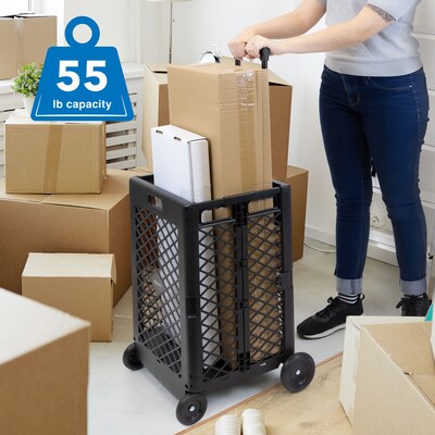 Mount-It! Mobile Rolling Mesh Utility Cart, Black (MI-906)