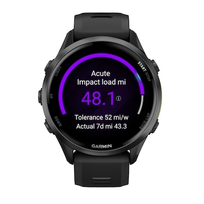 Garmin Forerunner 970 Smartwatch, GPS, 47mm, Carbon Gray & Black Silicone Band (010-02969-00)