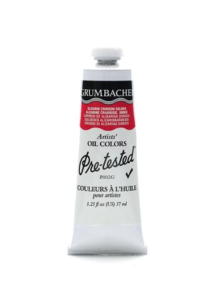 Grumbacher Pre-Tested Artists Oil Colors Alizarin Crimson Golden P002 1.25 Oz.
