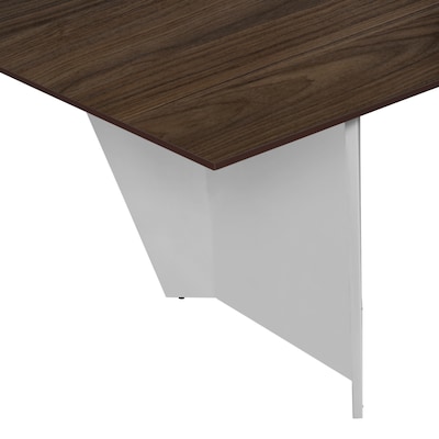 Regency Array 72"W x 36"D Conference Table with Grommet, Neo Walnut/White (ACT7236NWWH)