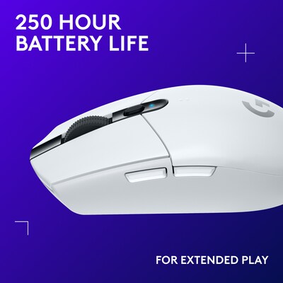 Logitech G305 Lightspeed Wireless Optical Gaming Mouse, White (910-005289)