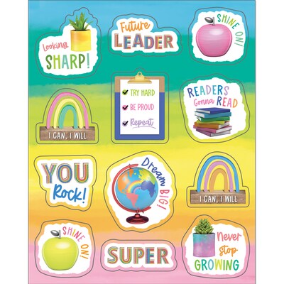 Happily Ever Elementary Creatively Inspired Motivators Shape Stickers, Multicolored, 72/Pack, 12 Packs/Bundle (CD-168328-12)