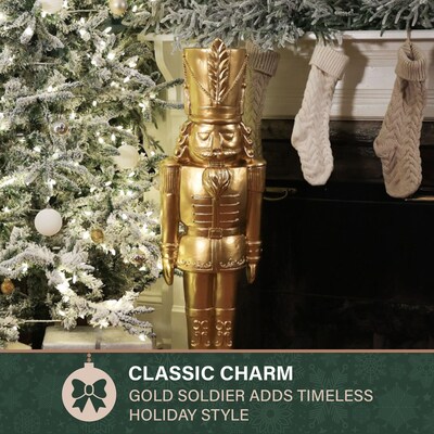 Fraser Hill Farm 4' Nutcracker Soldier, Gold (FFRS048-1SOL-GLD)