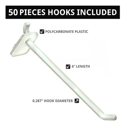 Azar Studio Base 60" x 17" Pegboard Floor Stand, White (700770-WHT-6W50)