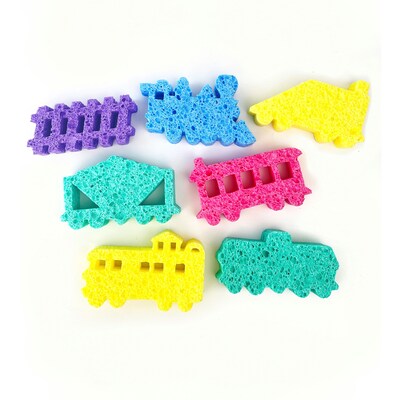 Captain Creative Super Sponges Train Pack, 7/Pack (APISS18018)