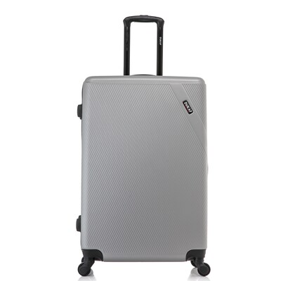 DUKAP Discovery 3-Piece Hardside Spinner Carry-On Luggage Set, TSA Checkpoint Friendly, Silver (DKDISSML-SIL)