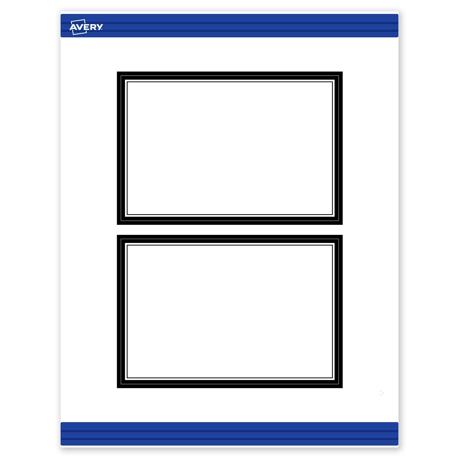 Avery Double Black Border Matte Blank Card, White, 20/Pack (S00-DM5)