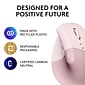 Logitech Lift Vertical Ergonomic Wireless Optical USB Mouse, Rose (910-006472)