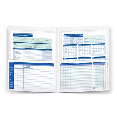 ComplyRight 2027 Attendance Calendar File Folder, 25 Forms/Pack (A3050)