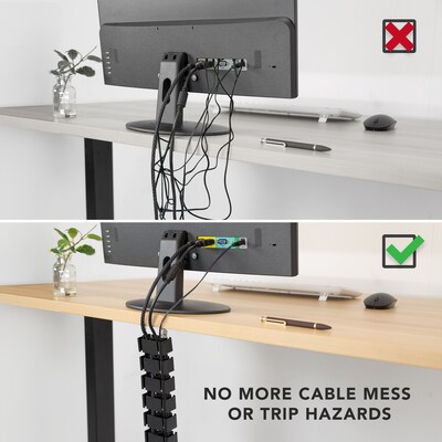 Mount-It! ABS Plastic Cable Organizer System, 50.5", Black (MI-7280)