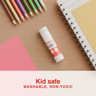 Staples Washable Glue Sticks, 0.28 oz., Clear, 60/Pack (ST63018-CC)