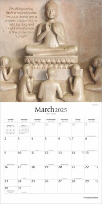 2025 Brush Dance Timeless Buddha 12" x 12" Monthly  Wall Calendar (9781975478674)