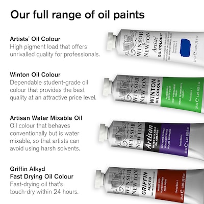 Winsor and Newton Winton Oil Color Paint Tube Studio Set, Assorted Colors, 12/Set (WNX1490691)