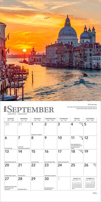 2026 BrownTrout Italy 7" x 7" Monthly Wall Calendar (9798330703944)