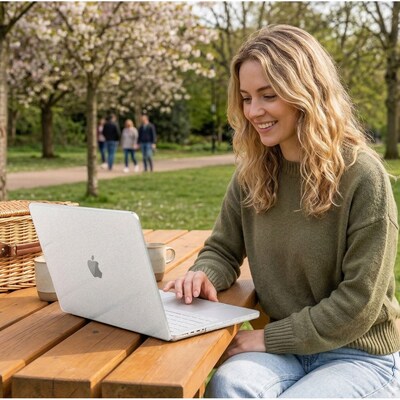 TechProtectus Crystalline Clear Case for MacBook Neo 13" (2026)  with Keyboard Cover, Frosted Matte Clear (TP-CM-NEO13)