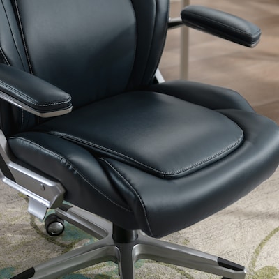 La-Z-Boy Meyer Ergonomic Bonded Leather Swivel Executive Chair, Navy (60082-NVY)